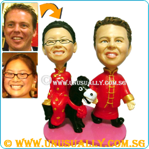 Custom 3D Cute Lovely Wedding Couple In Chinese Traditional Wear